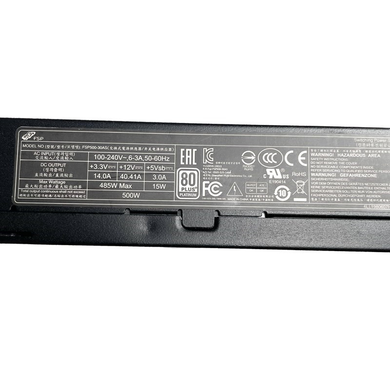 FSP500-30AS 500W Platinum 1U F - Atx Power Supply 1U Flex 500W 评论和价格